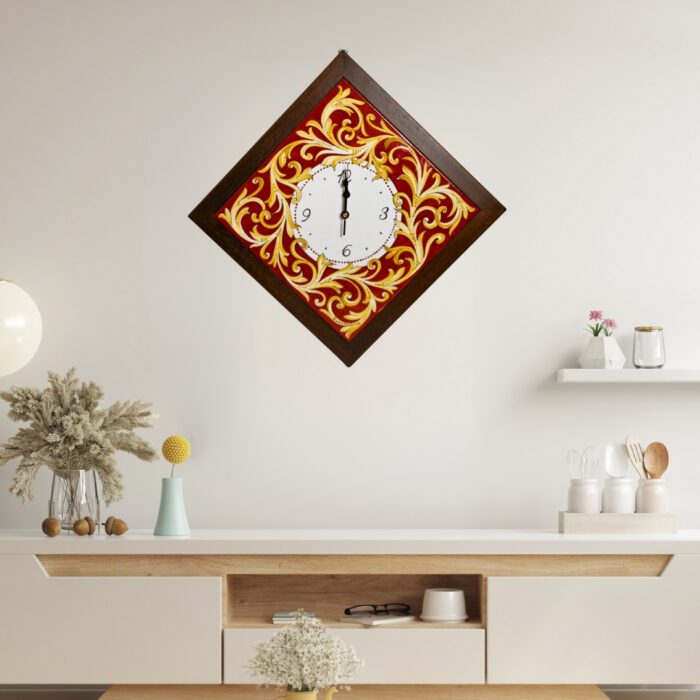 Venetian Crimson Wall Clock