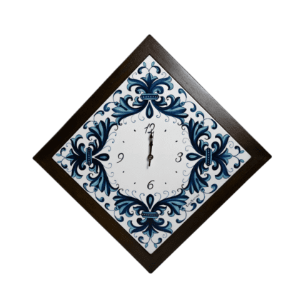 Blue Baroque Flourish Clock