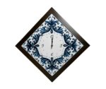 Elegantico Blue Baroque Ceramic Flourish Clock