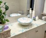 Elegantico Blue Blossom Lava Stone Bathroom Vanities