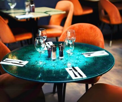 Elegantico Emerald Symmetry Lava Stone Tables