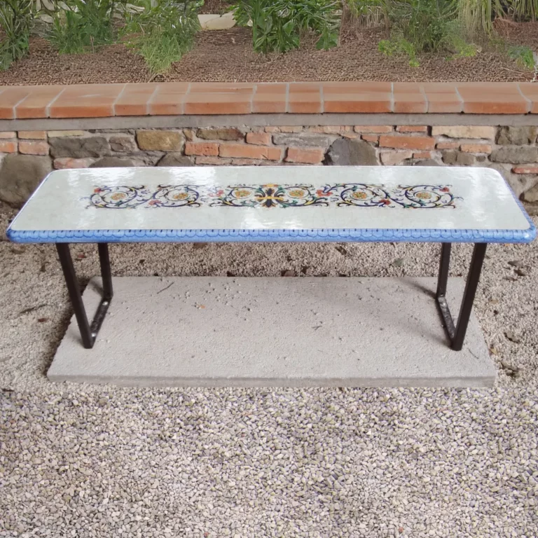 A lava stone bench decorated with light ornaments. Elevate urban decor with Elegantico lava stone benches!