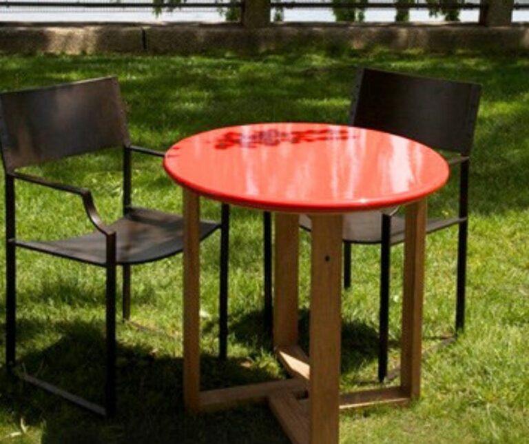 Elegantico Red Ember Lava Stone Table