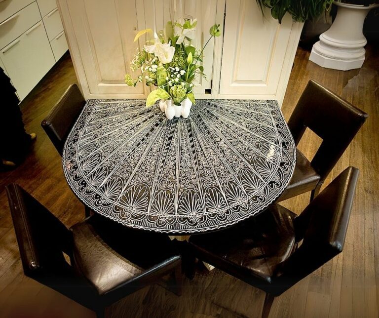 Elegantico White Symmetry Lava Stone Tables