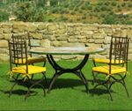 Elegantico Vivid Yellow Lava Stone Table