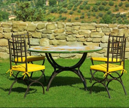 Elegantico Vivid Yellow Lava Stone Table