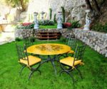 Elegantico Sunflower Glow Lava Stone Table