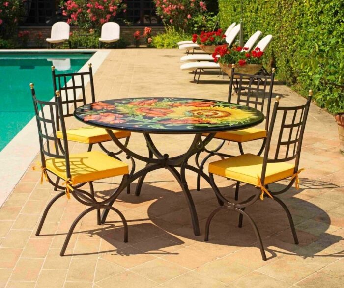 Elegantico Sunny Sunflower Lava Stone Table Decor