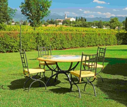 Elegantico Sweet Sunflower Lava Stone Table